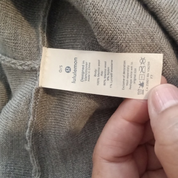 Lululemon Athletica All Dayvhooded Poncho Heathered Core One Size Womens - Picture 5 of 7
